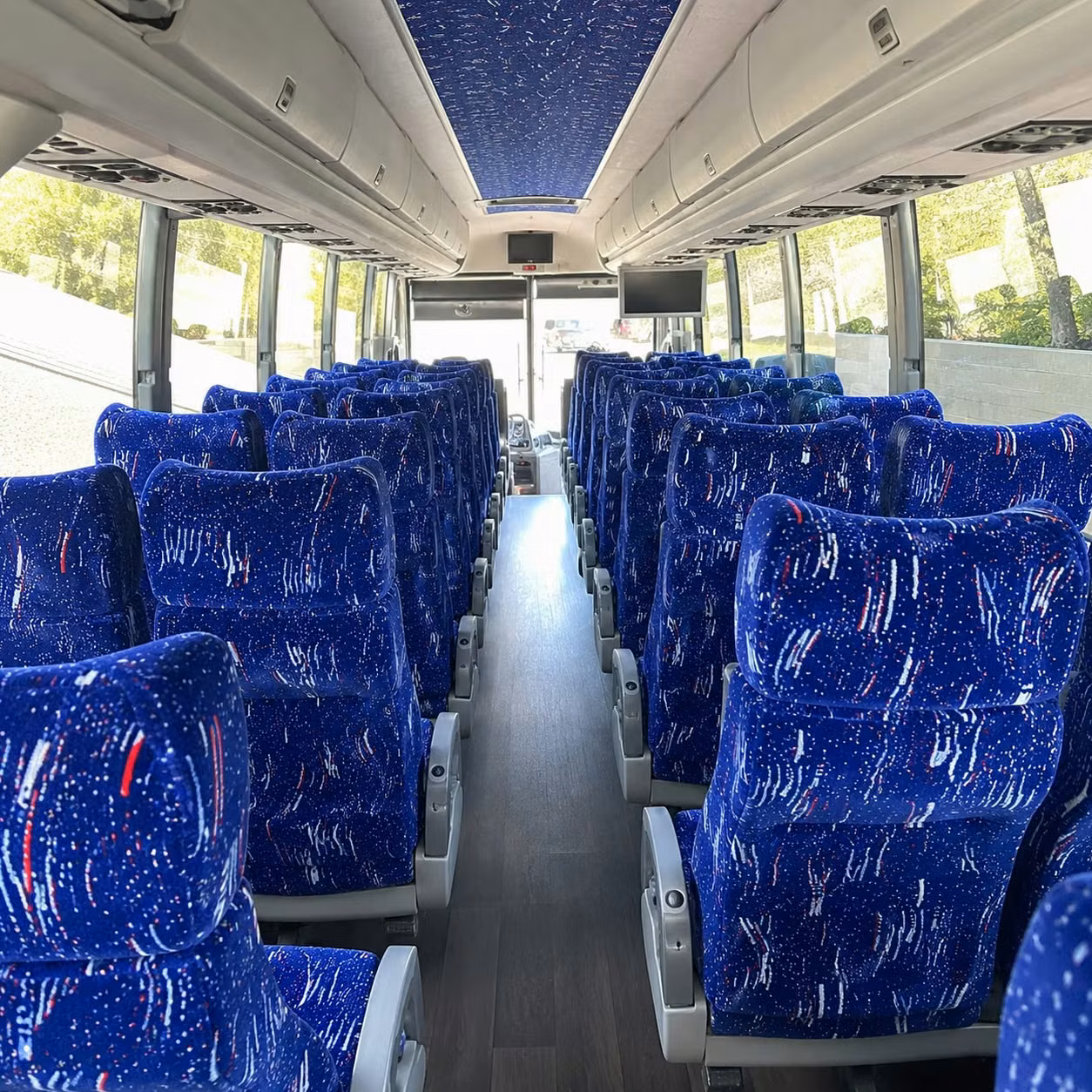 56 passenger charter bus interior